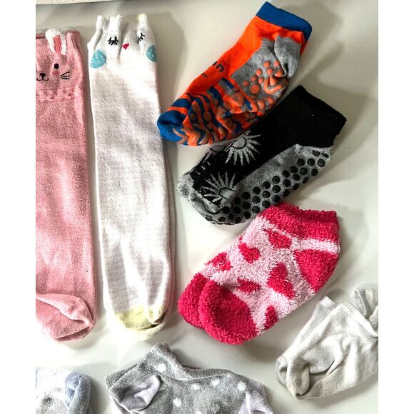 25 pair Girls Kids Sock Bundle includes Christmas Hello Kitty Floral Knee Socks - Picture 7 of 7